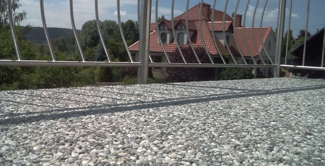Powierzchnia po wykonaniu kamiennego dywanu